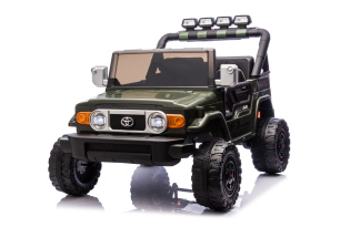 Electric Ride-on car Toyota FJ Cruiser XXL with 4x4 drive, licensed (Two-seater), green, Portable li