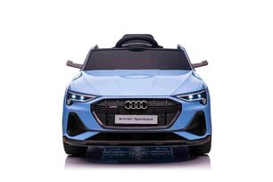 Electric ride-on car Audi E-tron Sportback 4x4 blue, Leatherette seat, 2.4 GHz remote control, Eva w