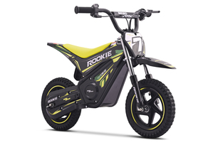 Pocket bike eléctrica para niños ROOKIE 24V (12"), batería de litio, motor brushless 250 W, freno de disco