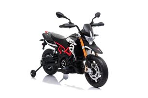 Moto électrique enfant APRILIA DORSODURO 900 sous licence, batterie 12V, roues EVA souples, 2 × 18 W
