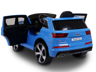 Auto elettrica per bambini Audi Q7 Quattro 12V | Blu verniciato | Modello con licenza ufficiale | Ba