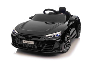 Electric Ride-on car Audi RS E-tron GT 12V, black, wide single seat, 2.4 GHz remote control, USB / A