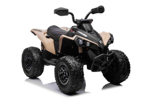 Can-am Renegade electric Ride-on quad, khaki, single seater, front and rear suspension, LED lights, 