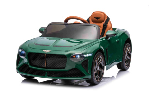 Electric Ride-on car Bentley Bacalar 12V, green, Doors opening upwards, 2.4 GHz remote control, LED 