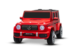Electric Ride-on car Mercedes-Benz G63 AMG 4x4 Two-seater 24V, red, MP3 Player with USB/AUX and Blue