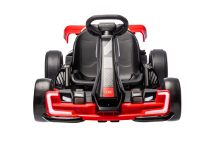 Licensed ride-on Drift Kart AUDI 24V, red, LED lights, 2 x 150W Motor, Drift mode with a speed of 12