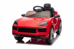Elektrische kinderauto Porsche Cayenne 12V met achterwielaandrijving - Gelicentieerd (eenzitter), ro