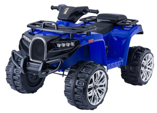Electric Ride-On Quad ALLROAD 12V, Blue, Huge Soft EVA Wheels, 2 x 12V, Engine, LED Lights,MP3 PLaye