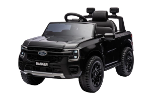 Electric Ride-on car FORD 707 12V, black, Leather seat, 2.4 GHz remote control, Bluetooth / USB Inpu