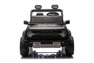 Ford Bronco XL elektrische kinderauto met achterwielaandrijving, gelicentieerd (tweezitter), zwart, 