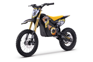 Elektro Dirtbike für Kinder 1600 W | Beneo Motors Falcon Gelb | Ab 8 Jahren | 48-V-Lithium-Akku | Ge