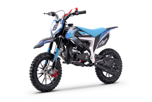 Dirtbike für Kinder 50 ccm | Beneo Motors CROSS SX Blau | Für 4–8 Jahre | Geschwindigkeitsbegrenzer