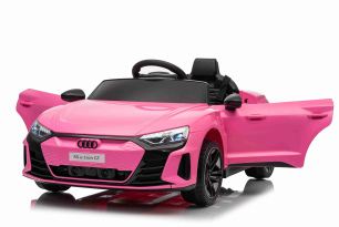 Electric Ride-on car Audi RS E-tron GT 12V, pink, wide single seat, 2.4 GHz remote control, USB / AU