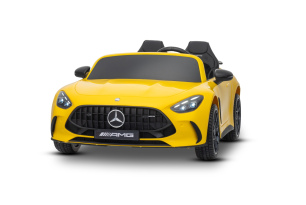 Electric Ride-on car Mercedes GT63 AMG 24V with 4x4 drive, yellow, Two-seater, Adjustable driver's s