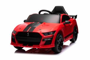 Ford Shelby Mustang GT 500 Cobra Electric Ride-on car, Red, 2.4 GHz Remote control, USB input, LED l