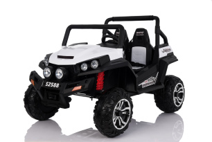 UTV Kinder Elektroauto 24V | RSX Buggy | 2-Sitzer | 4 × Motoren | 2,4-GHz-Fernbedienung | Weiß