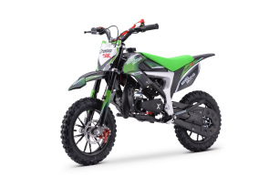 Dirtbike für Kinder 50 ccm | Beneo Motors CROSS SX Grün | Für 4–8 Jahre | Geschwindigkeitsbegrenzer
