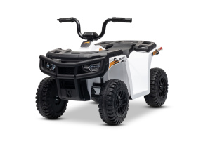 Licensed electric Ride-on quad Arctic Cat 12V with rear wheel drive, white, LED lights, Lithium batt