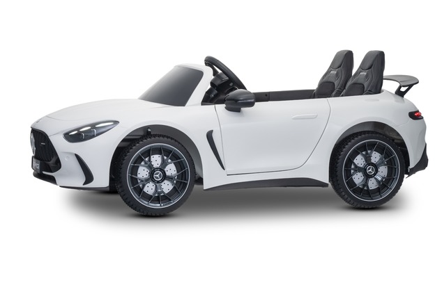 Electric Ride-on car Mercedes GT63 AMG 24V with 4x4 drive, white, Two-seater, Adjustable driver's se