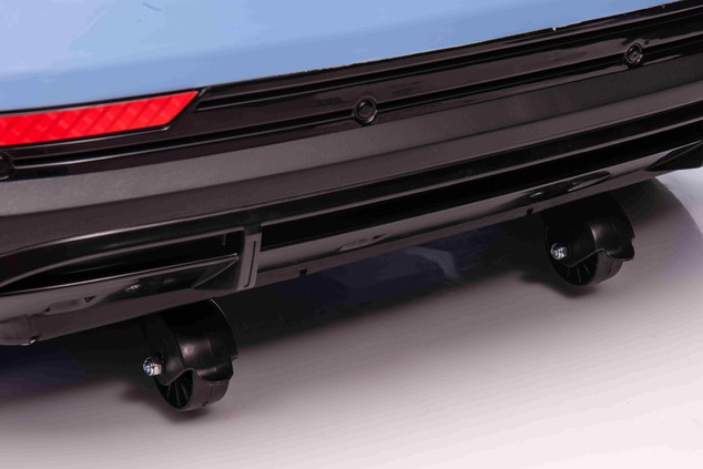 Electric Ride-on car Audi E-tron Sportback 12V, blue, wide single seat with three-point seat belt, 2