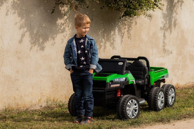 Farm electric car RIDER 6X6 24V with 4-wheel drive 4 X 100W, 24V/7Ah battery, EVA wheels, Suspension