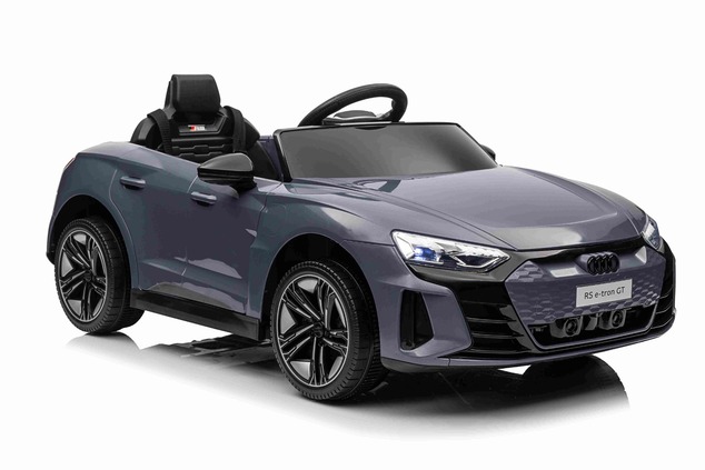 Electric Ride-on car Audi RS E-tron GT 12V, grey, wide single seat, 2.4 GHz remote control, USB / AU