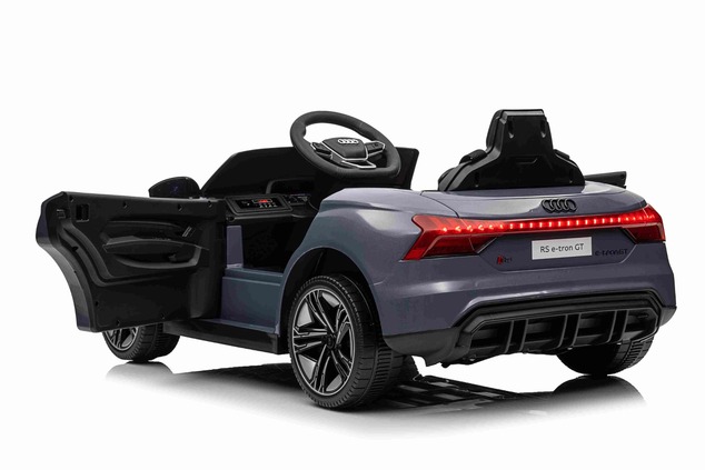 Electric Ride-on car Audi RS E-tron GT 12V, grey, wide single seat, 2.4 GHz remote control, USB / AU