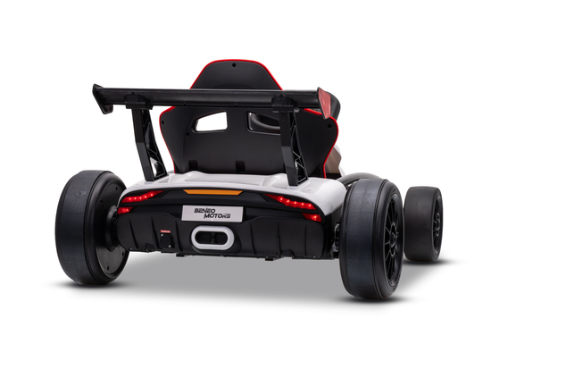 Drift kart elettrico per bambini 24 V | Beneo Motors Drift Car | Bianco | 2 × 200 W | Batteria al litio