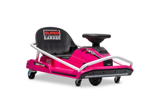 Drift kart elettrico 24V | Beneo Motors | Rosa | Motore brushless 300 W | Batteria al litio | Modali