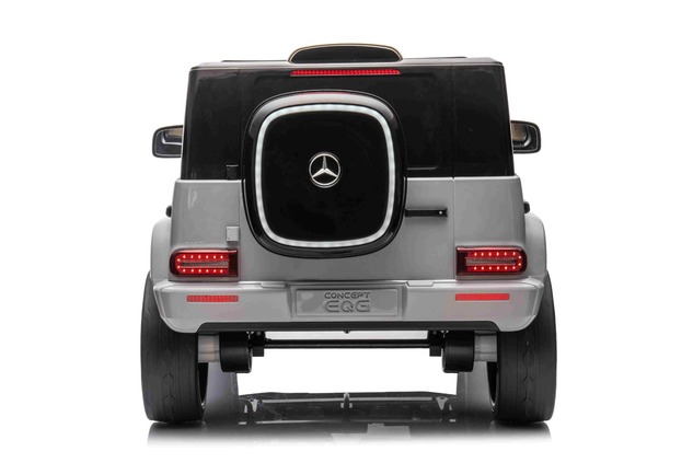 Electric Ride-on car Mercedes-Benz EQG 12V, grey, LED underlighted body parts, Functional front and 