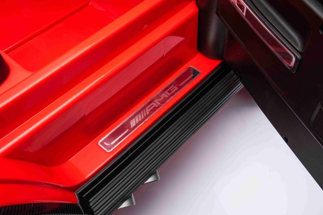 Electric Ride-on car Mercedes-Benz G63 AMG 4x4² Two-seater 12V, red, MP3 Player with USB/AUX input,