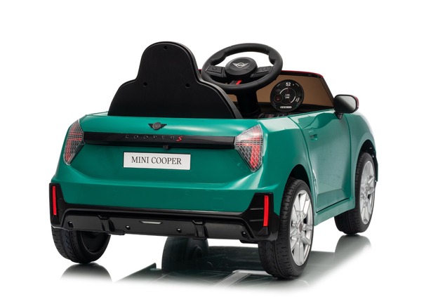 Electric Ride-on car Mini Cooper 12V, green, MP3 Player with USB and Bluetooth connection, 2.4 GHz r