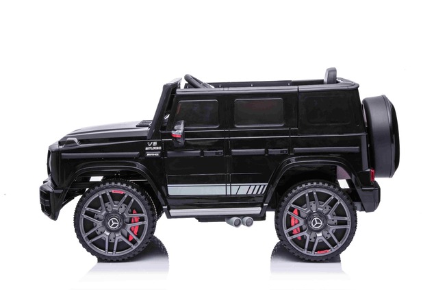 Electric ride-on car Mercedes G with high doors, black, Single seater, 12V battery, 2.4 GHz Remote c