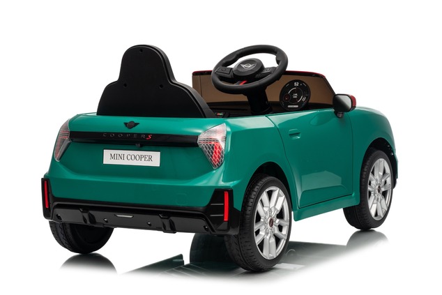Electric Ride-on car Mini Cooper 12V, green, MP3 Player with USB and Bluetooth connection, 2.4 GHz r
