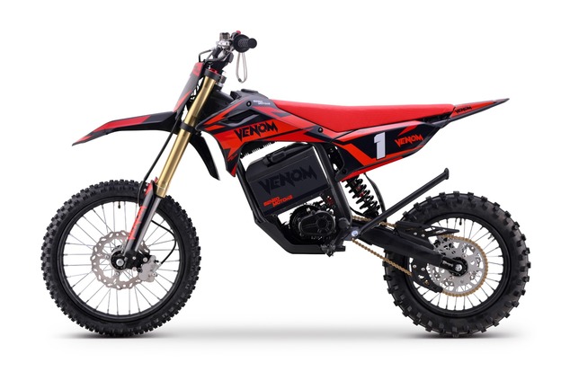 Motocross elettrica 6500W | Beneo Motors Venom Rosso | 72V Samsung Litio | 80 km/h