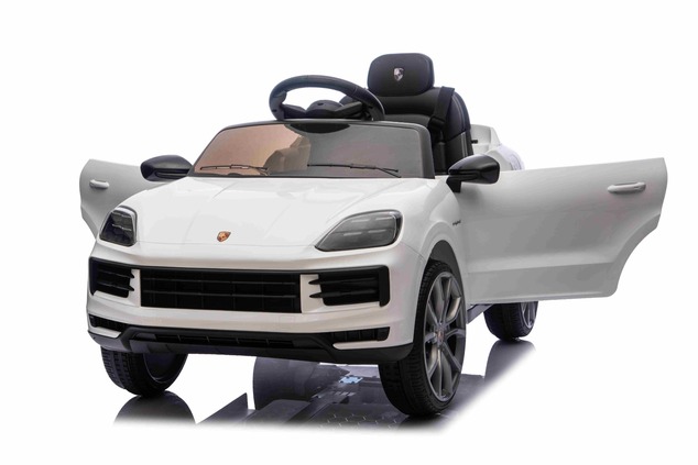 Electric Ride-on car Porsche Cayenne 12V with rear-wheel drive - Licensed (Single seat), white, Lith