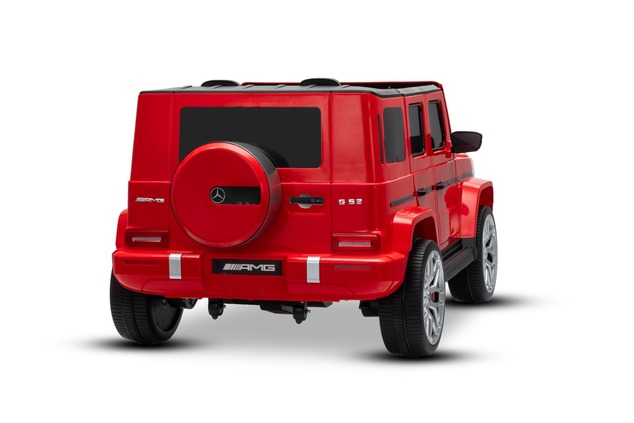 Electric Ride-on car Mercedes-Benz G63 AMG 4x4 Two-seater 24V, red, MP3 Player with USB/AUX and Blue