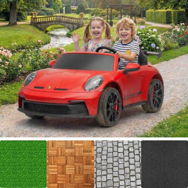 Porsche 911 GT3 macchina elettrica per bambini 24V 4x4 | con licenza | Beneo Motors | 2 posti | Batt