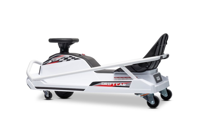 Beneo Motors Drift Electric Go-Kart 24V, White, 300W Brushless Motor, Lithium Battery, Drift Mode wi