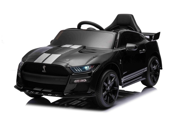 Ford Shelby Mustang GT 500 Cobra Electric Ride-on car, Black, 2.4 GHz Remote control, USB input, LED