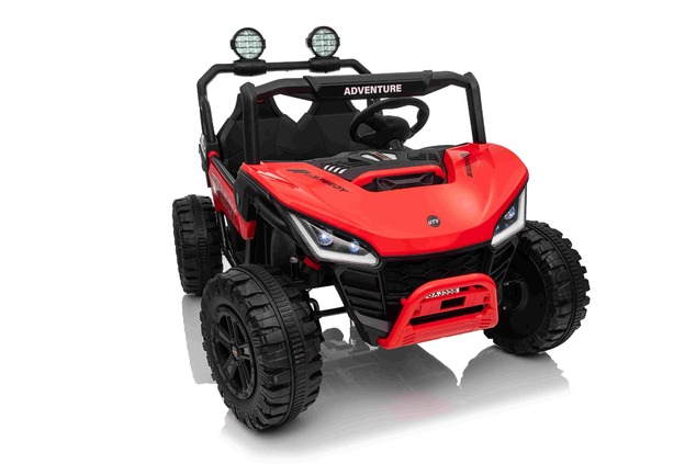 Electric Ride-on car T-REX Ride 4x4 Two-seater 24V, red, MP3 Player with USB/AUX input, 4x4 drive, L