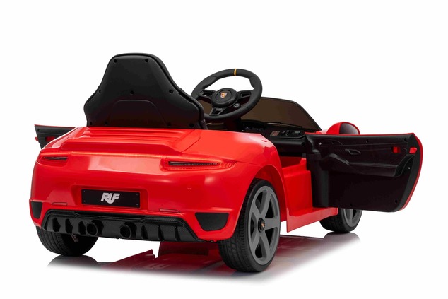 Electric Ride-on car RUF GT 12V, red, Opening doors, 2.4 GHz remote control, LED lights front and re