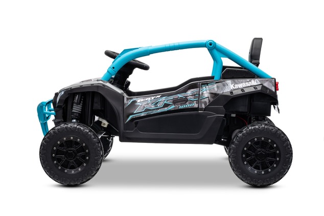 Electric Ride-on car Kawasaki TERYX KRX 1000 12V, blue, single seat, rear axle suspension, 2.4 Ghz r