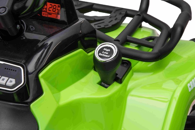 Electric QUAD SUPERPOWER 12V, green, Plastic wheels with rubber band, 2 x 45W Motor, plastic seat, s