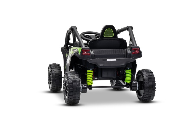 Electric Ride-on car Kawasaki TERYX KRX 1000 12V, black, single seat, rear axle suspension, 2.4 Ghz 
