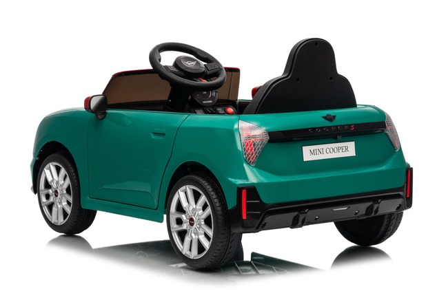 Electric Ride-on car Mini Cooper 12V, green, MP3 Player with USB and Bluetooth connection, 2.4 GHz r