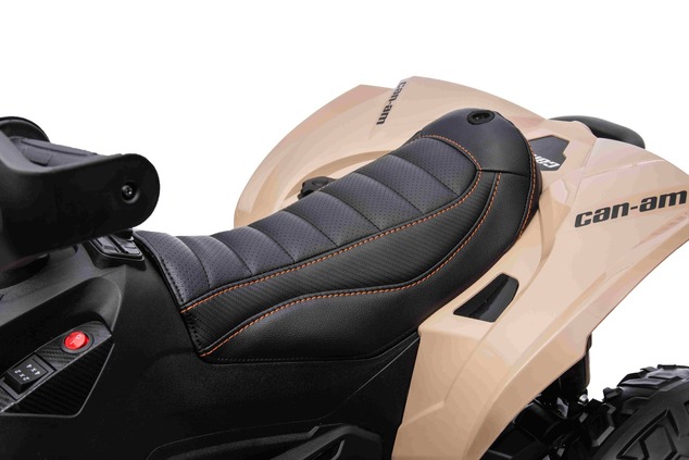 Can-am Renegade electric Ride-on quad, khaki, single seater, front and rear suspension, LED lights, 