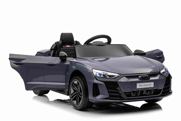 Electric Ride-on car Audi RS E-tron GT 12V, grey, wide single seat, 2.4 GHz remote control, USB / AU