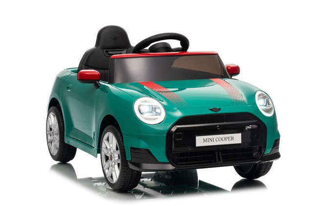 Electric Ride-on car Mini Cooper 12V, green, MP3 Player with USB and Bluetooth connection, 2.4 GHz r