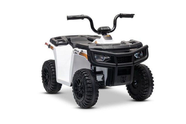Licensed electric Ride-on quad Arctic Cat 12V with rear wheel drive, white, LED lights, Lithium batt